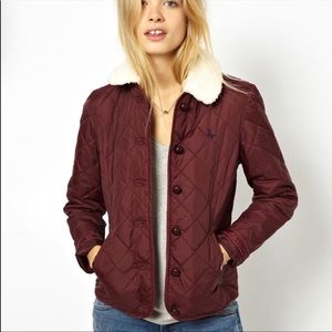 Jack Wills Quilted Fleece Collar jacket